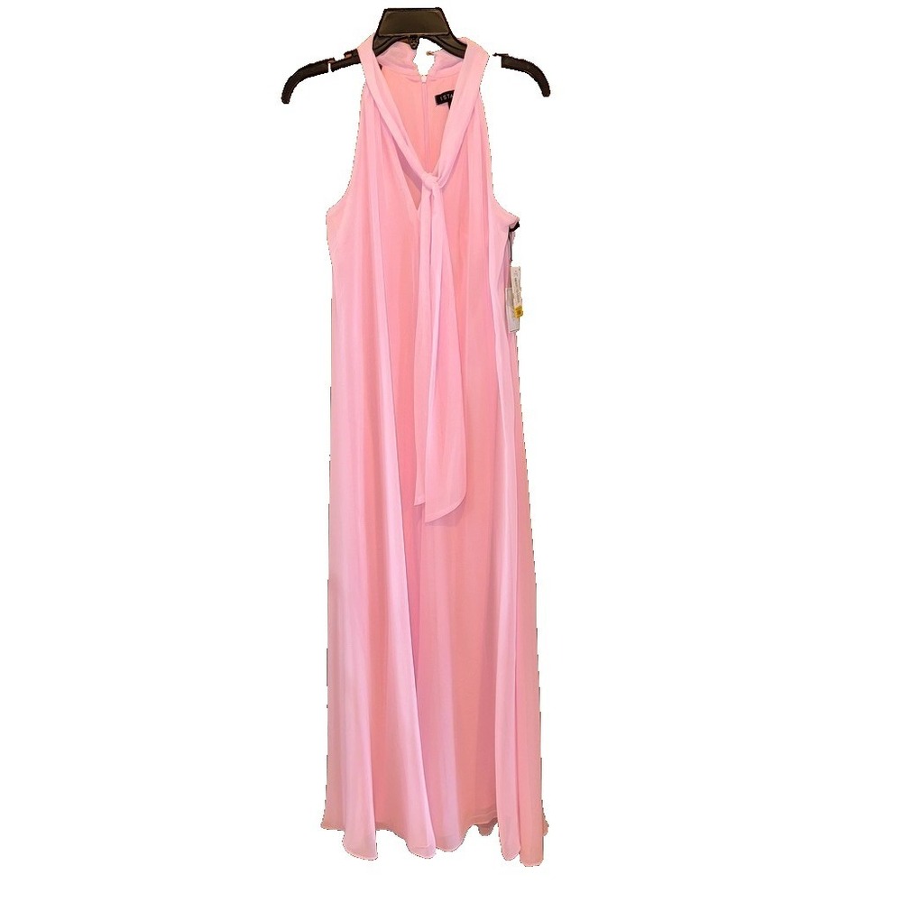 NWT 1.STATE pink Sleeveless Tie Neck Wide Leg Jumpsuit women Small Valentines